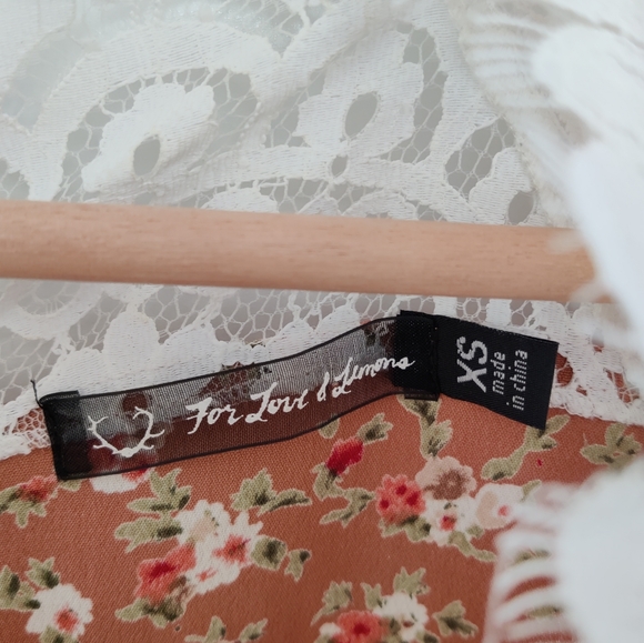 For Love and Lemons Gilly Girl Mini Dress Country Floral - Picture 8 of 10